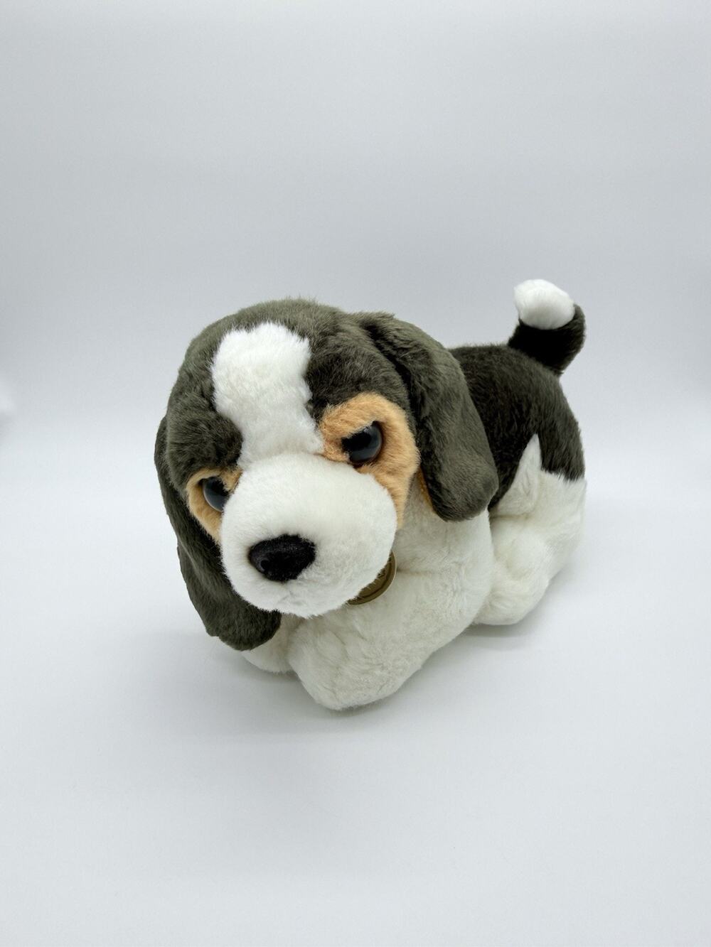 Miyoni Tots Beagle Puppy Plush Brown White Realistic Stuffed Dog Aurora 10”